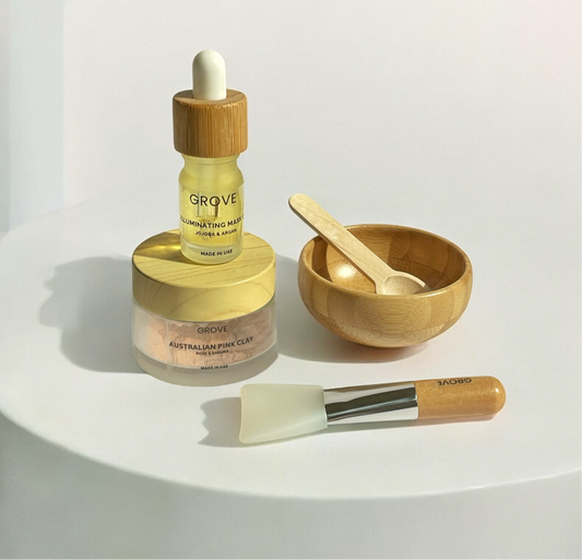 PINK CLAY MASK SET WITH ILLUMINATING OIL